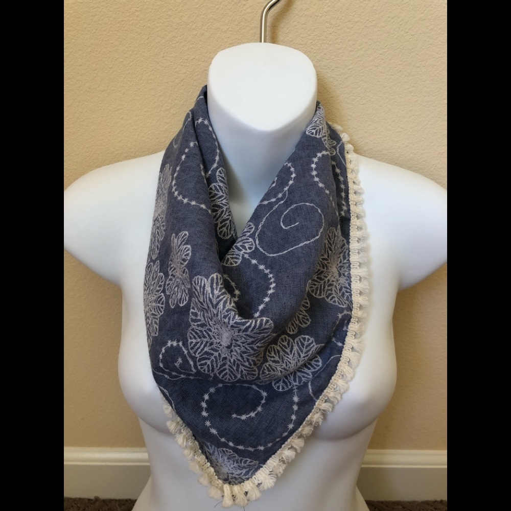 Francesca’s embroidered square scarf